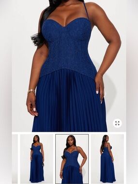 green emerald velvet dress Isla Midi Dress - Navy
